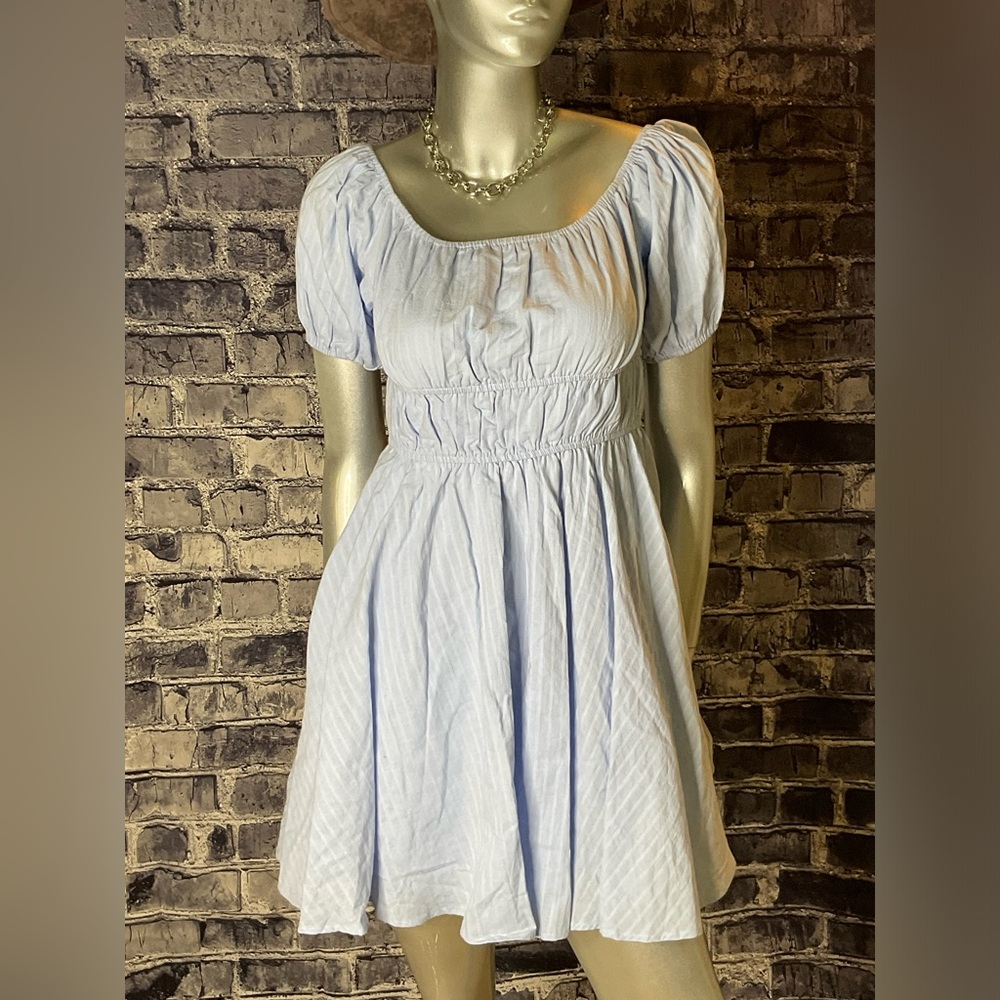 Powder Blue Prairie Core Baby Doll Dress
